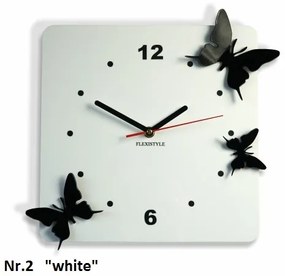 Nástenné dekoračné hodiny motýle