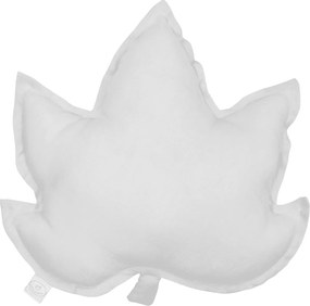 Ľanový vankúš javorový list svetlo šedá 43x43 cm