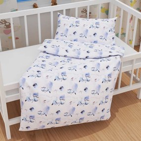 Biante Detské bavlnené posteľné obliečky do postieľky Sandra SA-289 Viva Italia modrá Do postieľky 90x140 a 40x60 cm