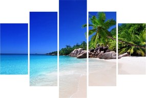 Obraz pláže na Praslin ostrove (150x105 cm)