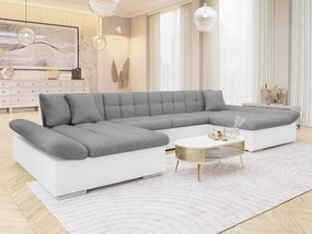Rozkladacia rohová sedačka Agata, Dostupné poťahy: Soft 017 (biela) ekokoža + Soul 17