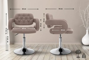 Kreslo Dublin - látka - Sivo hnedá (Taupe)