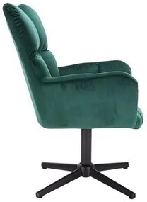 LuxuryForm DESIGN Kreslo AURORA VELUR na čiernom kríži - zelené