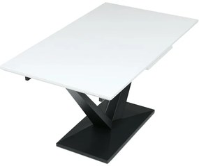 Autronic BONTEC Jedálenský stôl rozkladací 140-180x85 cm, mdf, biela, HT-W1630 WT Farba: Biela