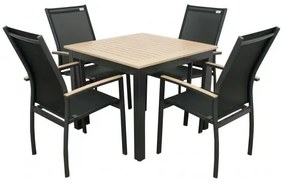 EXPERT WOOD antracit - gastro hliníkový stôl 90x90x75cm