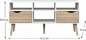 Televízny stolík OSLO 75391, biela