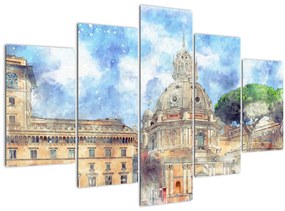 Obraz - Kostol Santa Maria di Loreto, Rím, Taliansko (150x105 cm)