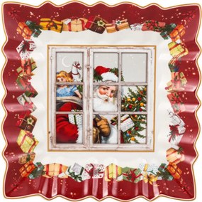 Toy 's Fantasy Štvorcová misa, Santa za oknom 23 cm, Villeroy & Boch