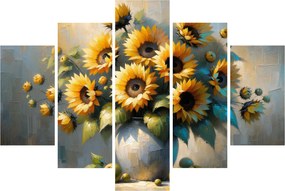 Obraz – Váza so slnečnicami (150x105 cm)
