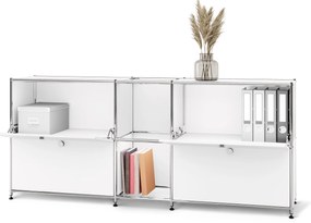 Kovová odkladacia skrinka »CN3« so 4 výklopnými priehradkami, biela