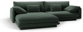 Tmavozelená rohová pohovka (ľavý roh) Torino – Micadoni Home
