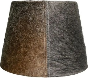 Tienidlo na lampu z hovädzej kože - hnedo šedá - Ø 20 * Ø 15*15cm