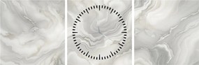 Obraz - Prírodná mramorová textúra (s hodinami) (90x30 cm)