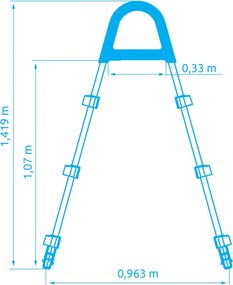 Marimex | Schodíky k bazénom - výška steny do 1,07 m - šedé | 10950035