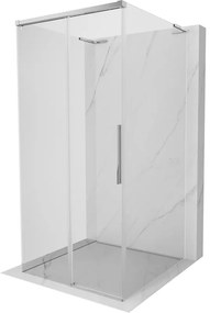 Mexen Rox-3SL, 3-stenný nadstavec na sprchový kút 100 x 100 cm, číre sklo, chrómový profil, 8C2L-100-100-01-00-3S