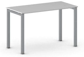 Stôl PRIMO SQUARE so sivostriebornou podnožou 1200 x 600 x 750 mm, sivá