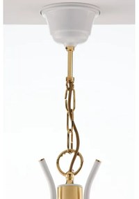 Jupiter 2085 - Luster na reťazi SAMBA 3xE27/15W/230V biela/zlatá