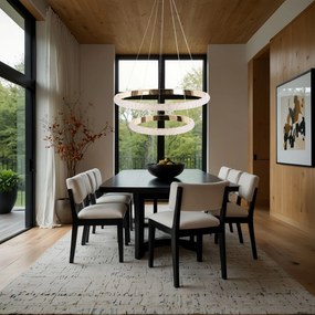 Toolight Toolight, LED závesné osvetlenie 63cm, 80W, G045-2CP, zlatá, OSW-06313