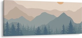 Obraz - Tyrkysové hory N⁰1 (120x50 cm)