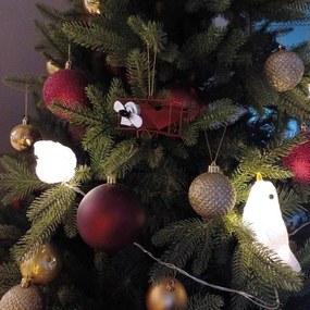 DECOLED Kovové lietadlo, 11,7 x 10,4 x 6,7 cm, červené