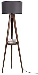 Čierno-hnedá stojacia lampa s textilným tienidlom (výška 176 cm) Sehbalı Tripod – Opviq lights