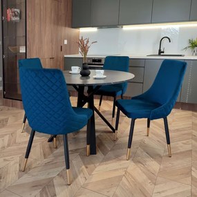 Jedálenská stolička VERMONT zamatová, granátová