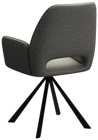 Tmavosivé jedálenské kreslo s podrúčkami Graham – Actona
