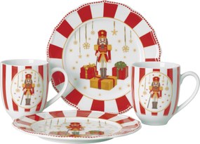 XXXLutz RAŇAJKOVÁ SÚPRAVA Christmas Love Red 4-dielne Hutschenreuther - Jedálenské sety - 003572032201