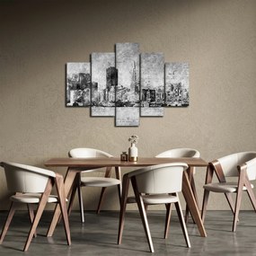 Obraz - Coffee art city (150x105 cm)
