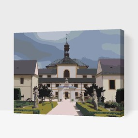 Gario Maľovanie podľa čísel Zámok Kuks Rozmery: 100 x 80 cm, Rámovanie: S vnútorným rámom