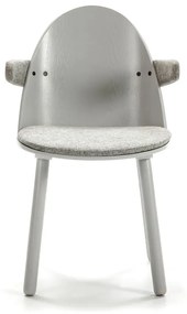 Sivá stolička s rúčkami Teulat Uma