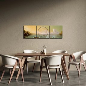 Obraz - Martin Johnson Heade, Rio de Janeiro Bay, reprodukcia (s hodinami) (90x30 cm)