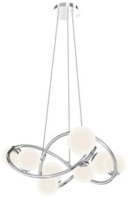 Wofi 7014-807 - LED Luster na lanku NANCY 8xG9/3,5W/230V lesklý chróm