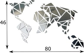 Dizajnové zrkadlo do obývačky Mapa Sveta