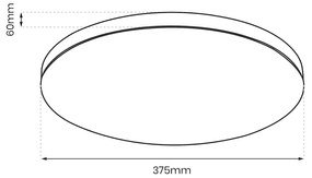 Stropné LED svietidlo Slimi, 1x LED 24w, 4000k, b
