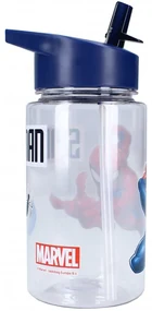 Plastová fľaša na pitie Spiderman so slamkou a uškom - 450 ml