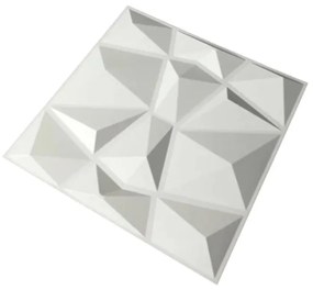 Obkladové panely 3D PVC D094-2, cena za kus, rozmer 300 x 300 mm, Diamant biely mini, IMPOL TRADE