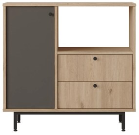 Komoda Rebutia 1 (dub + antracit) . Vlastná spoľahlivá doprava až k Vám domov. 1102491
