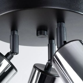 Sollux SL.1369 - Bodové svietidlo WINX 3xGU10/10W/230V čierna/chróm