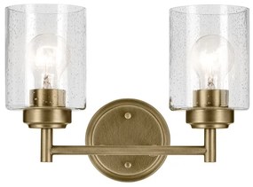 Kichler KL-WINSLOW-2W-NBR - Nástenná lampa WINSLOW 2xE27/60W/230V mosadz