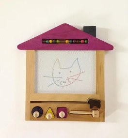 Magnetická kresliaca tabuľka Oekaki - Domček s mačičkou