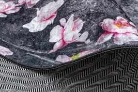 Protišmykový koberec / behúň ANDRE 28170 sivý / ružový