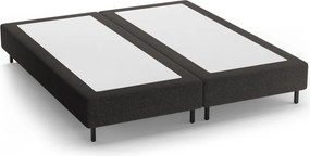 Čierna čalúnená dvojlôžková posteľ bez čela 140x200 cm Whale – Micadoni