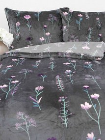 Predĺžené obliečky mikroplyš Exclusive – Vlčie maky tmavo sivá 140 × 220 cm, 70 x 90 cm