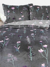Predĺžené obliečky mikroplyš Exclusive – Vlčie maky tmavo sivá