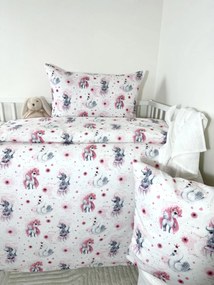 INTERMEDIC SK Obliečky Jednorožec a Labuť do postieľky 90x130/45x65 cm bavlnené