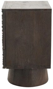 Tmavohnedý nočný stolík z mangového dreva Crumble – WOOOD