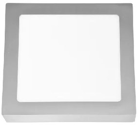 ECOLITE Stropné bodové LED svietidlo RAFA 2, 22,5 cm, IP20, 18W, 2700K, 1530lm, brúsený hliník