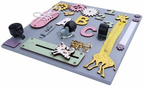 Interaktívna detská tabuľa - 30x30 cm - šedá