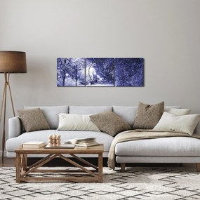 Obraz - Čarovná zimná noc (s hodinami) (90x30 cm)
